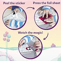 PRESS/PEEL FOIL FUN UNICORNS/PRINCESSES