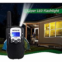 RETEVIS WALKIE TALKIE SET BLACK w FLASHLIGHT