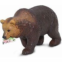 SAFARI GRIZZLY BEAR W FISH