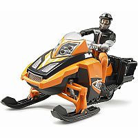 Bruder Snowmobile with Driver and Accessories