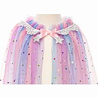 RAINBW UNICORN CAPE/HEADBND 4/6