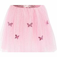 PINK SEQUIN BUTTERFLY DRESS/WINGS 5/6