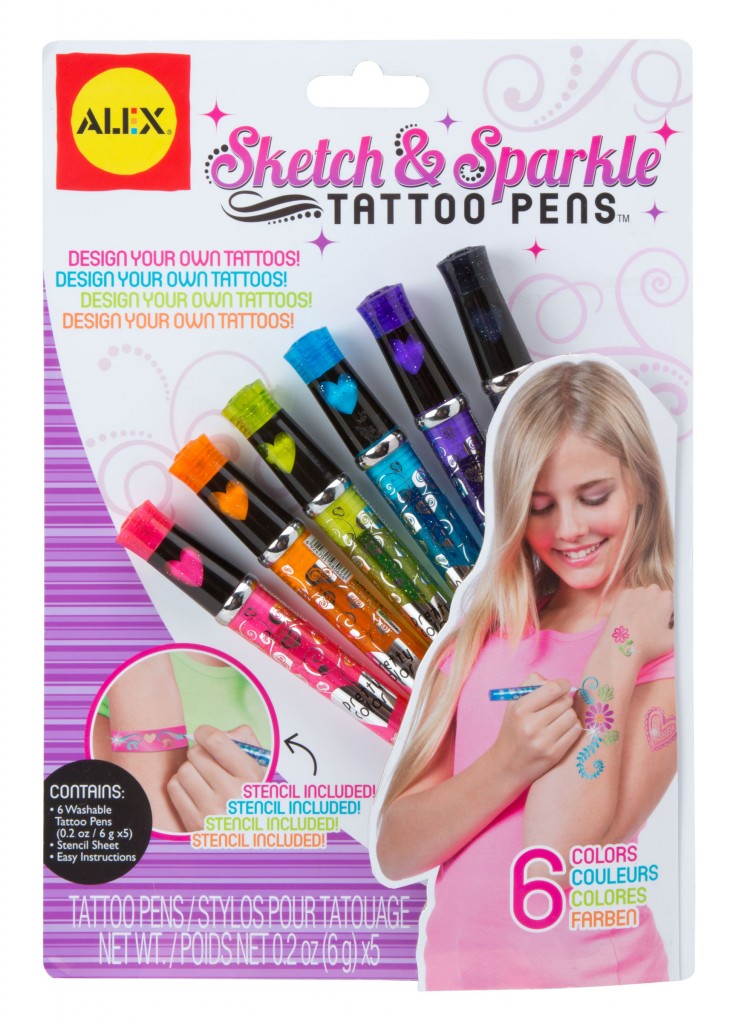 Sketch and Sparkle Tattoo Pens - Over the Rainbow