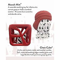 HOLIDAY PK MUNCH MITT/CUBE RED