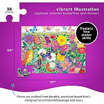 BUTTERFLY GARDEN 36 PIECE FLOOR PUZZLE