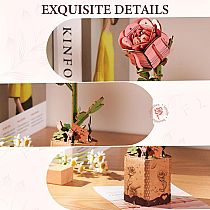 WOODEN PUZZLE PINK ROSE