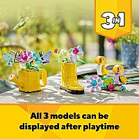 LEGO FLOWERS IN WATERING CAN