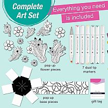 POP UP COLORING WILDFLOWERS