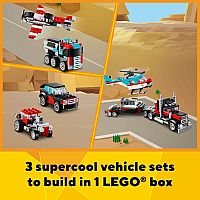 LEGO FLATBED TRUCK/HELICOPTER