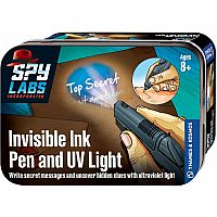 SPY LABS INVISIBLE INK PEN & UV LIGHT