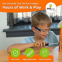 KIDS DLX TOOL SET/LEATHER BELT