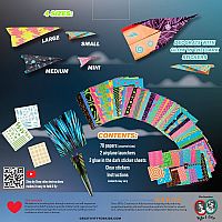 STUNT SQUADRON PAPER AIRPLANES NEON GLOW