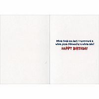 DOG PIZZA PLATE BDAY CARD