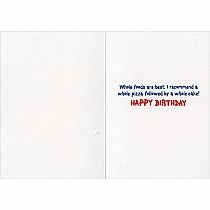 DOG PIZZA PLATE BDAY CARD