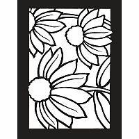 Garden Flowers Stained Glass Coloring Book
