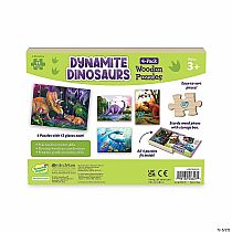 DYNAMITE DINOS WOOD PUZ 4 PK 12 pc ea