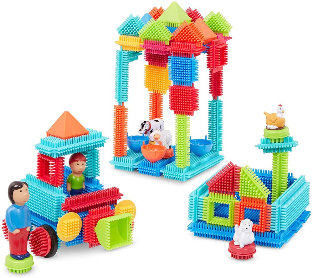 BRISTLE BLOCKS 85 PC CARRY CASE Over the Rainbow
