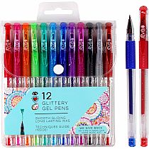 IHA 12 GLITTER GEL PENS