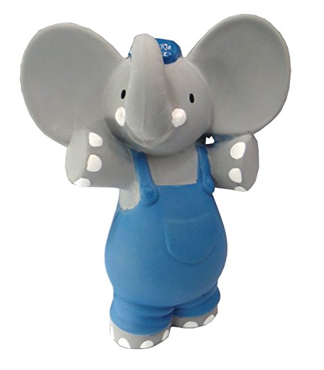 blue elephant dog toy with squeaker