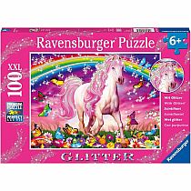 Horse Dream Glitter Puzzle 100 Piece