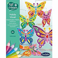 STAIN GLASS MOBILE BUTTERFLIES