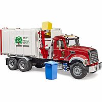 BRUDER MACK GARBAGE TRUCK SIDE