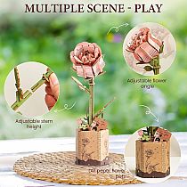 WOODEN PUZZLE PINK ROSE