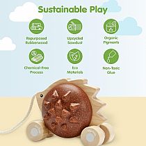 PULL ALONG HEDGEHOG BROWN