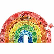 RAINBOW SHAPED PUZ ANIMALS 100 PC
