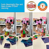 Magna-Tiles® Clear Colors 100 Piece Set