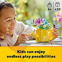 LEGO FLOWERS IN WATERING CAN