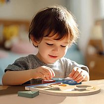 WOOD COLORS AND SHAPES PUZZLE