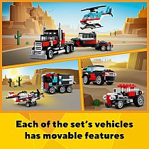 LEGO FLATBED TRUCK/HELICOPTER