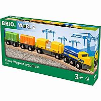 BRIO THREE WAGON CARGO TRAIN