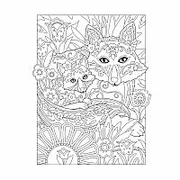 Creative Haven Fanciful Foxes Coloring Book