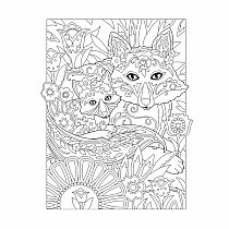 Creative Haven Fanciful Foxes Coloring Book