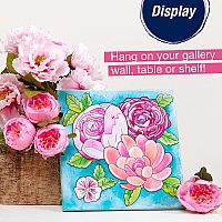 BOLD FLORAL PAINT BY # WATERCOLOR