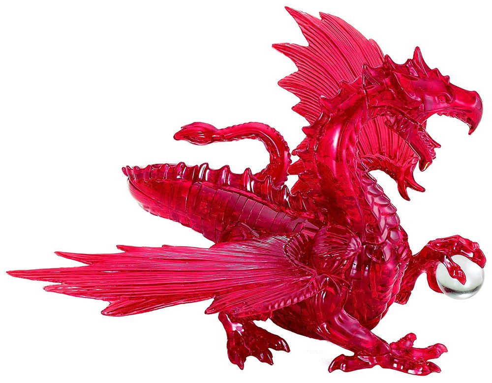 Deluxe 3D Crystal Puzzle Dragon Over the Rainbow