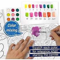 BOLD FLORAL PAINT BY # WATERCOLOR