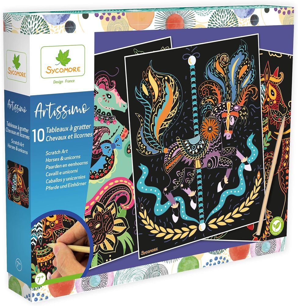 SCRATCH ART HORSES/UNICORNS