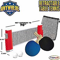 RETRACTABLE TABLE TENNIS SET