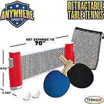 RETRACTABLE TABLE TENNIS SET