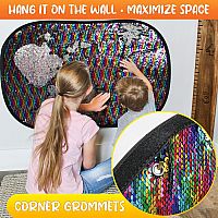 GIANT RAINBOW SEQUINS REVERSIBLE MAT