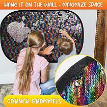 GIANT RAINBOW SEQUINS REVERSIBLE MAT