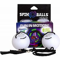 LED Poi - Spin-lightS (Pair) with Tail Covers