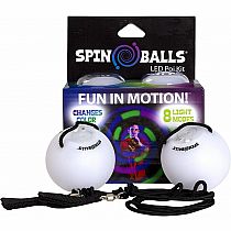 LED Poi - Spin-lightS (Pair) with Tail Covers