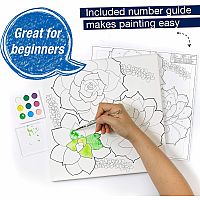 BOLD FLORAL PAINT BY # WATERCOLOR