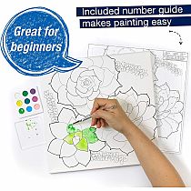 BOLD FLORAL PAINT BY # WATERCOLOR