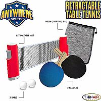 RETRACTABLE TABLE TENNIS SET