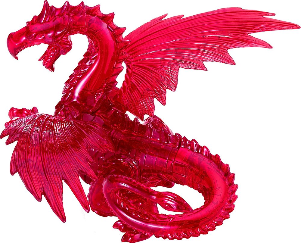 Deluxe 3D Crystal Puzzle Dragon Over the Rainbow